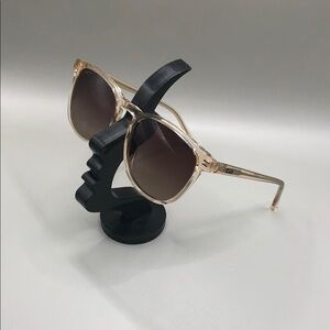 WMP Eyewear Wear Me Pro Nick Sunglasses in Crystal Beige Brown Lens